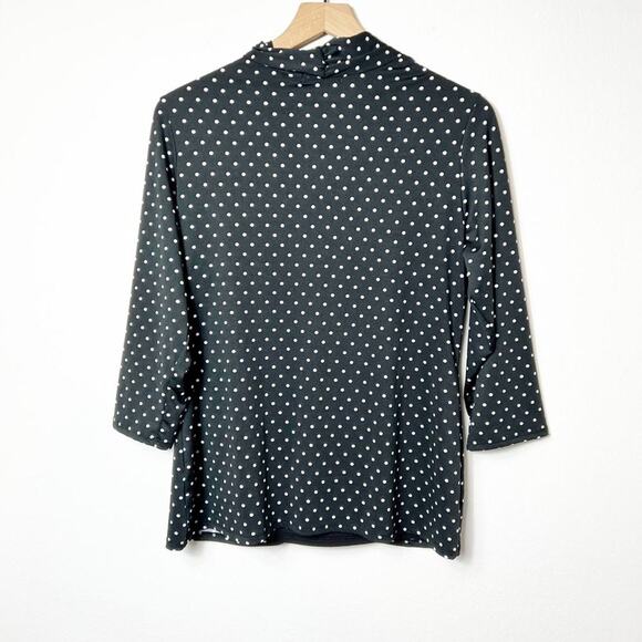 NOTATIONS BLACK POLKA DOT WOMEN BLOUSE SIZE LARGE BRAND NEW - Picture 2 of 6